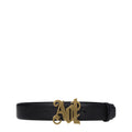 Palm Angels Black Leather Belt