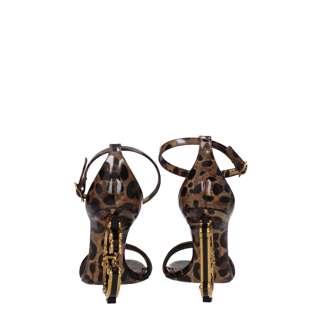 Dolce & Gabbana Braune Ledersandalen