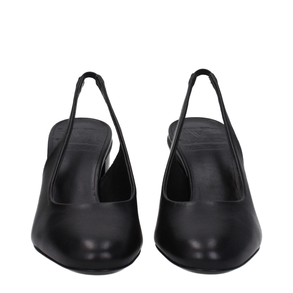 Max Mara Schwarze Lederpumps