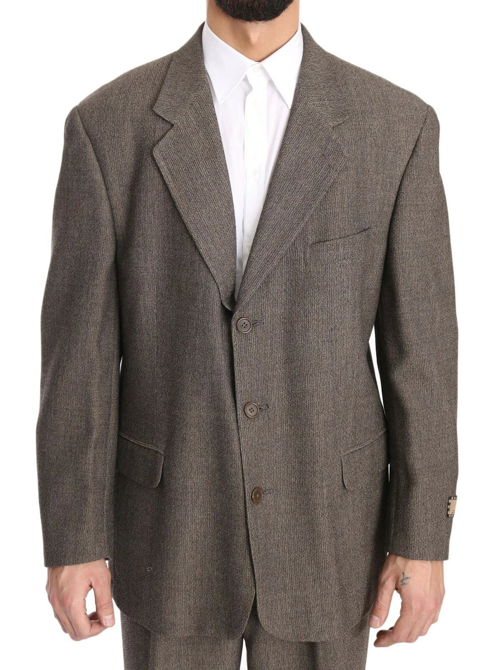 Dolce & Gabbana Brauner einreihiger Anzug aus Wolle