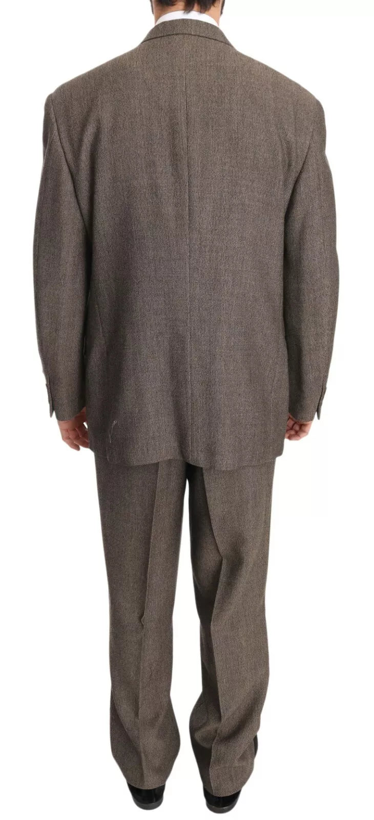 Dolce & Gabbana Brauner einreihiger Anzug aus Wolle