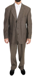 Dolce & Gabbana Brauner einreihiger Anzug aus Wolle