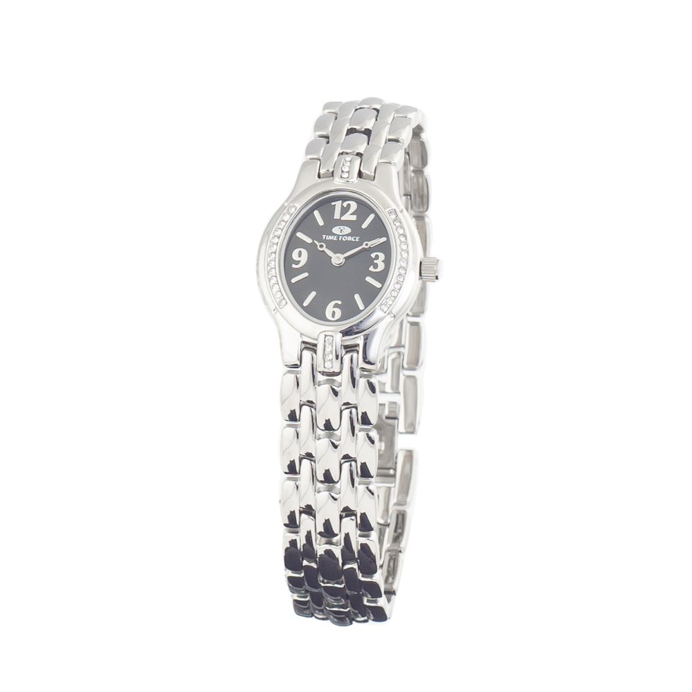 Time Force Silberne Edelstahl-Dresswatch