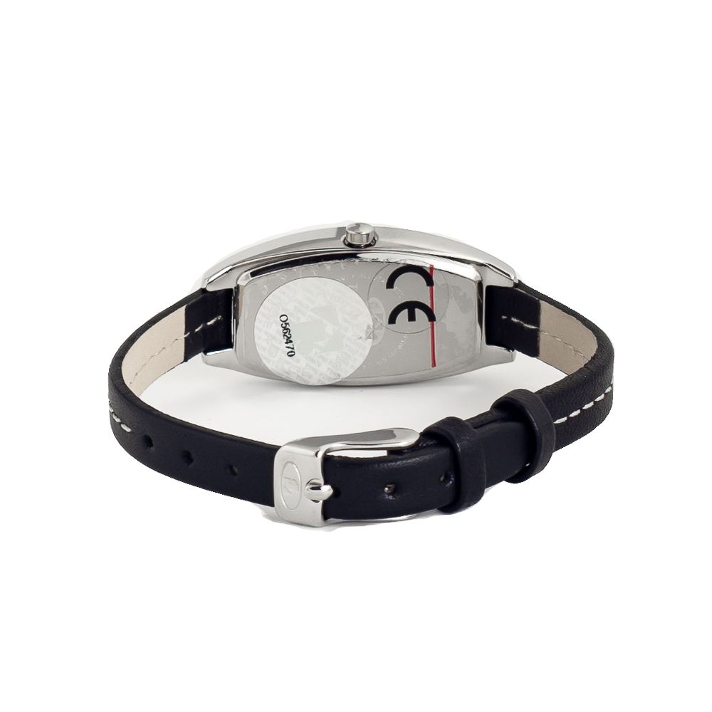 Time Force Black Leather Casual Watch