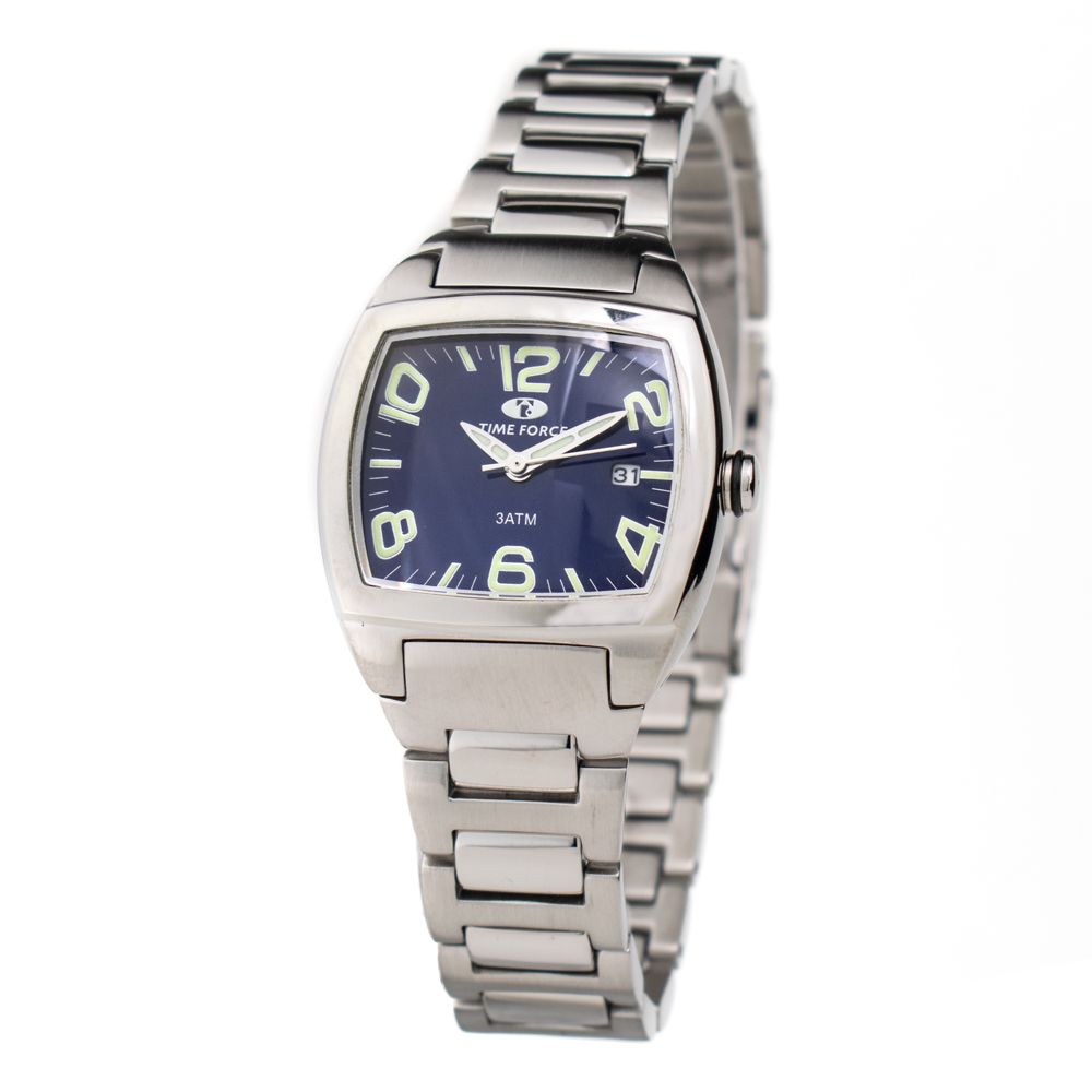 Time Force Silberne Armbanduhr aus Edelstahl