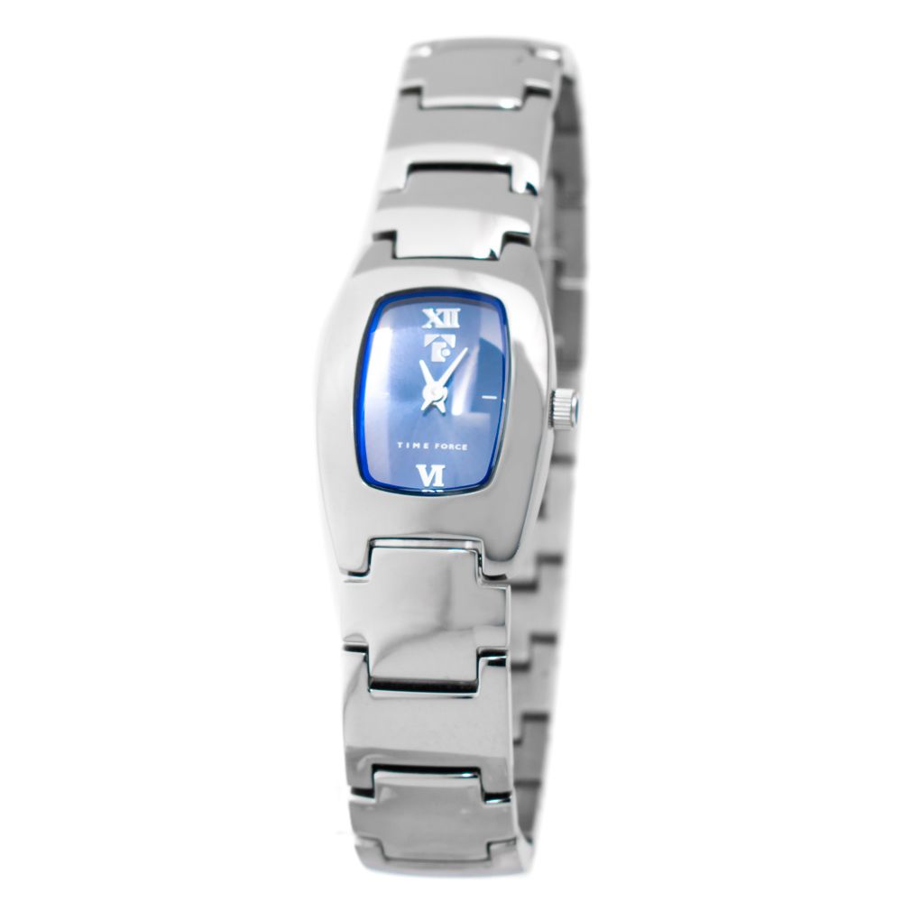Time Force Silberne Edelstahl-Dresswatch