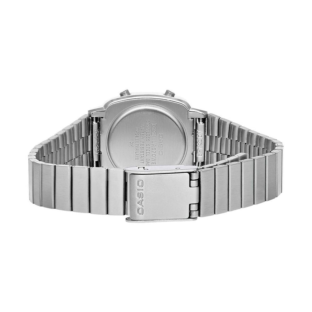 Casio Digitale Armbanduhr aus grauem Edelstahl