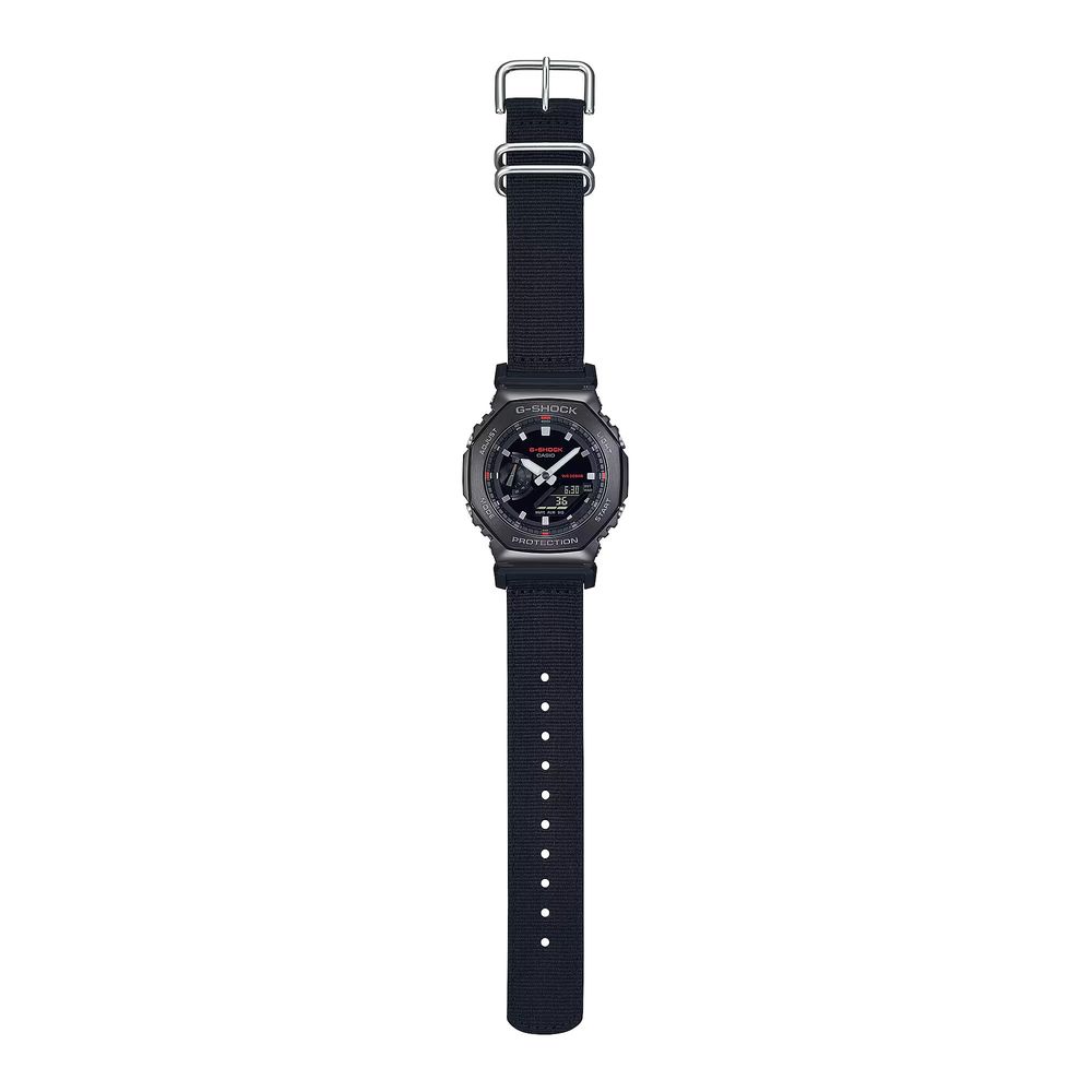 Casio Schwarze Stoff-Sportuhr