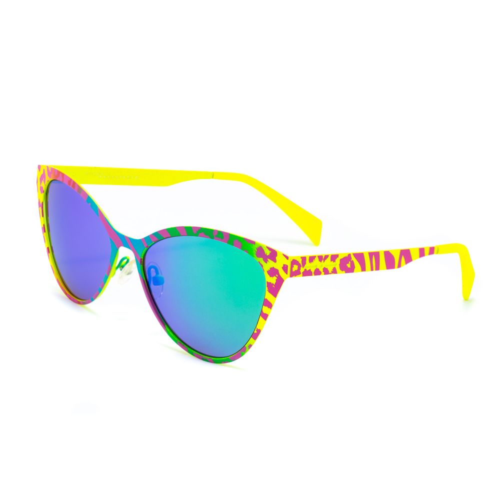 Italia Independent Rote Metall-Sonnenbrille