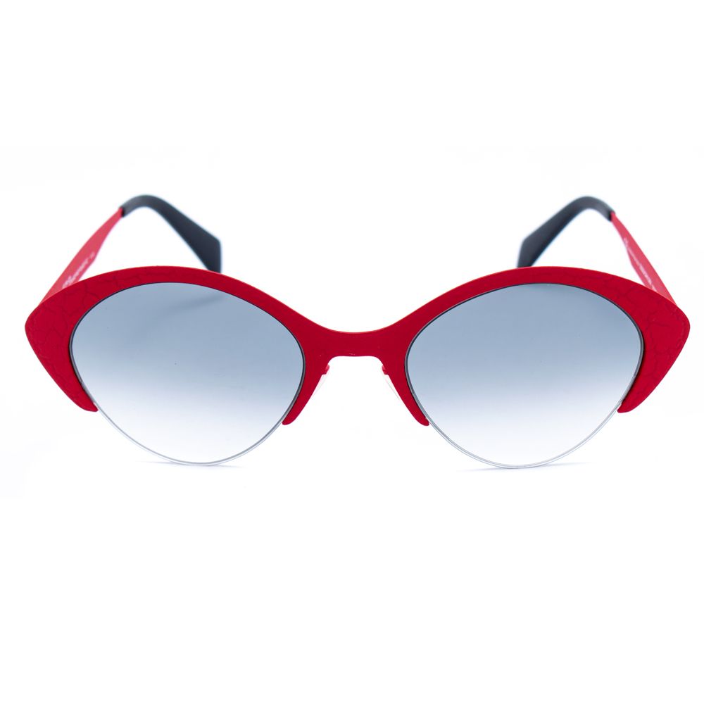 Italia Independent Rote Metall-Sonnenbrille