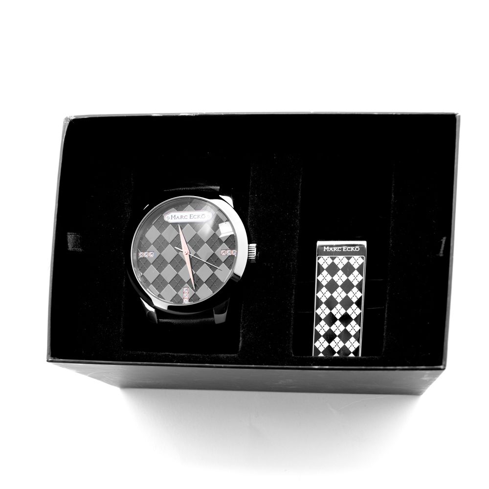 Marc Ecko Black Leather Apparel Watch