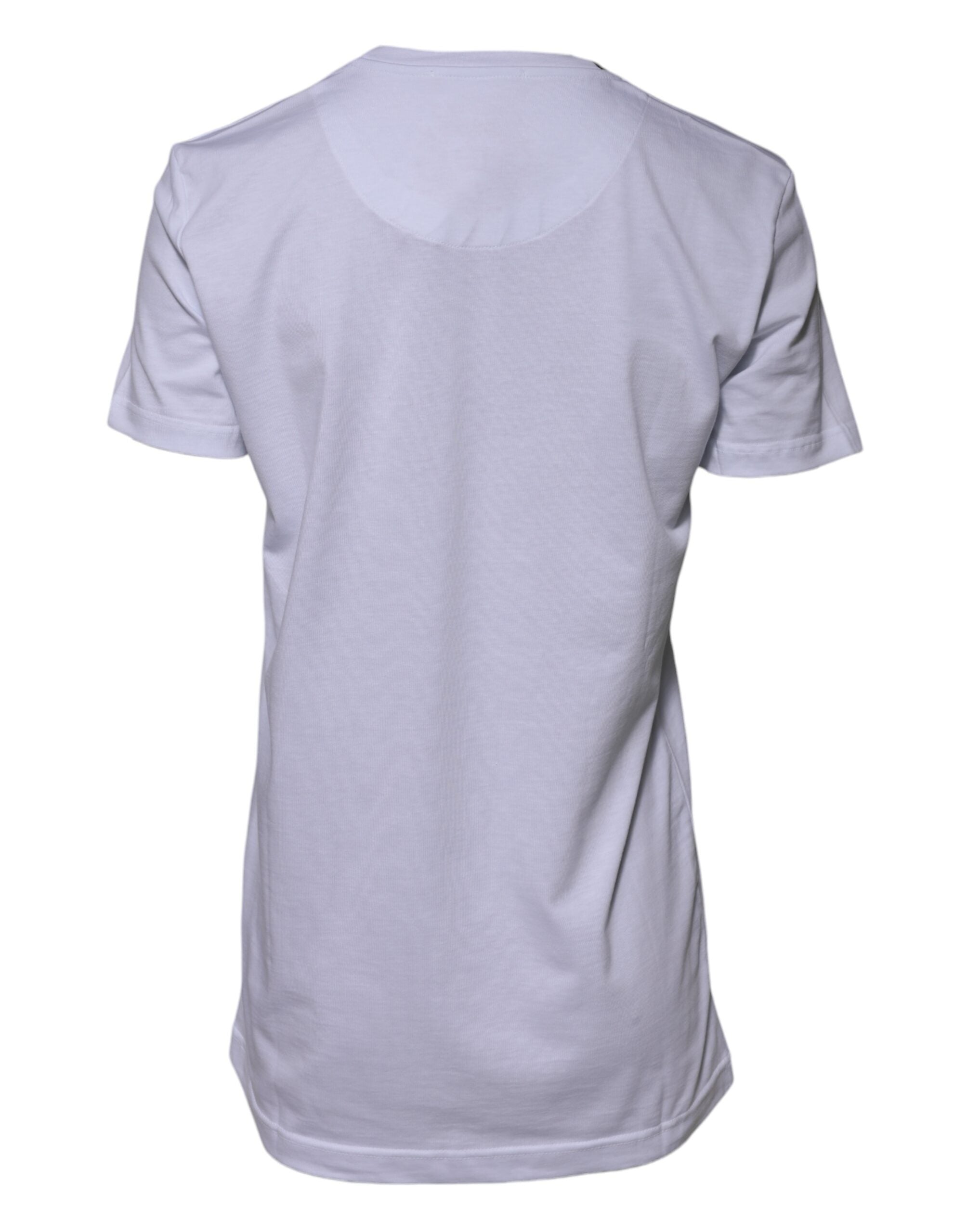 Dolce & Gabbana White Cotton Goodluck 2023 Crewneck T-Shirt