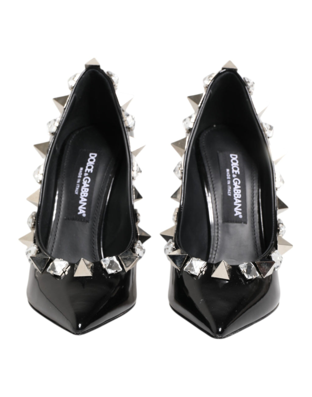 Dolce & Gabbana Black Crystal Studded Stiletto Pumps Shoes