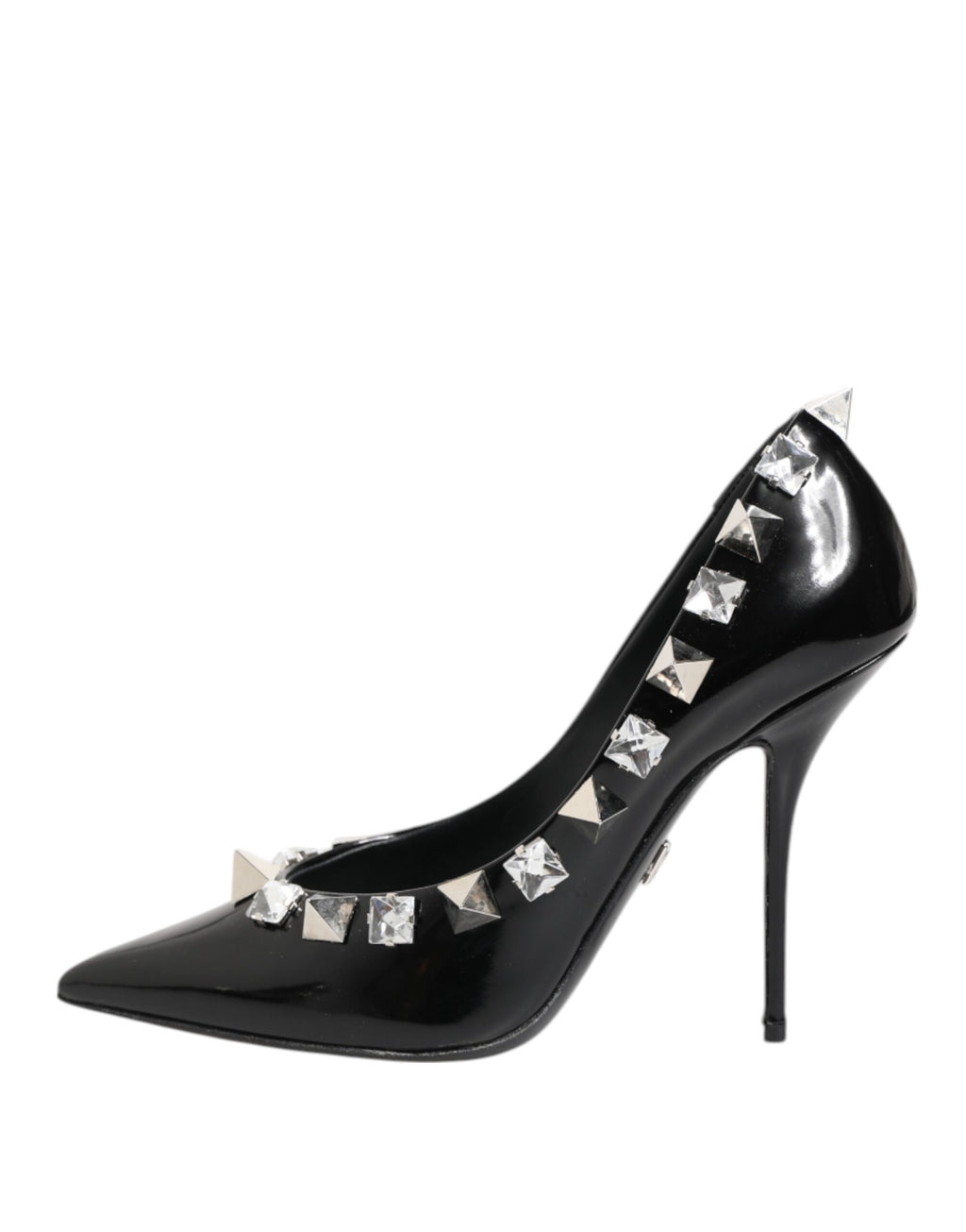 Dolce & Gabbana Black Crystal Studded Stiletto Pumps Shoes