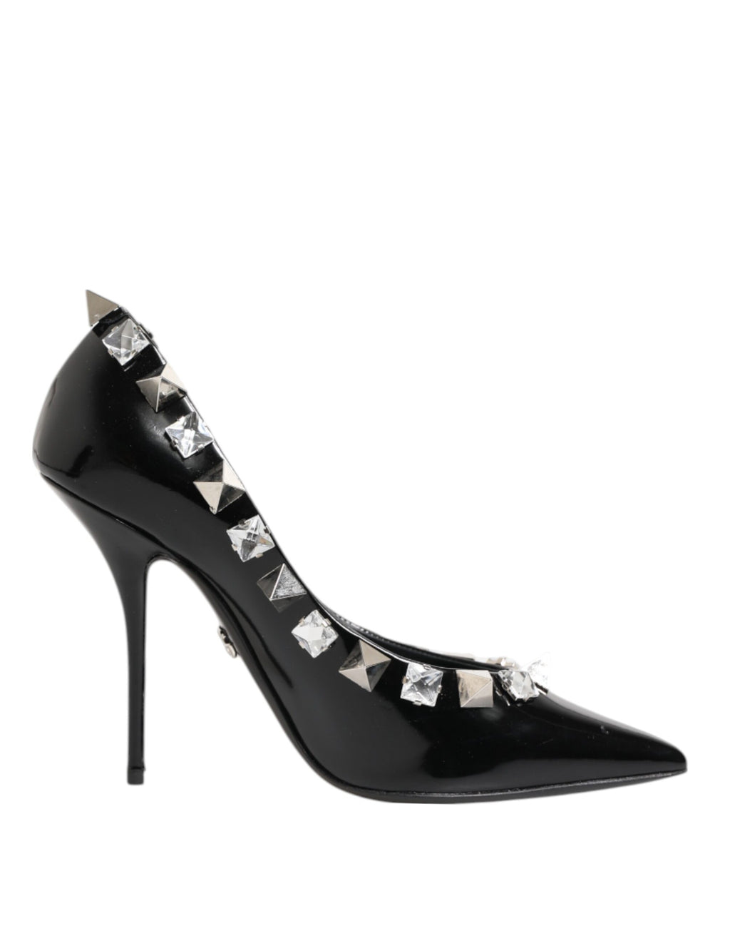 Dolce & Gabbana Black Crystal Studded Stiletto Pumps Shoes