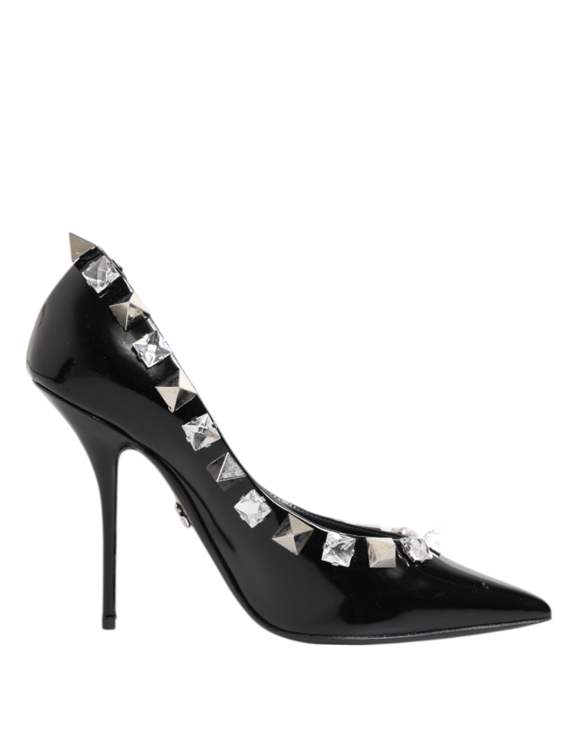 Dolce & Gabbana Black Crystal Studded Stiletto Pumps Shoes