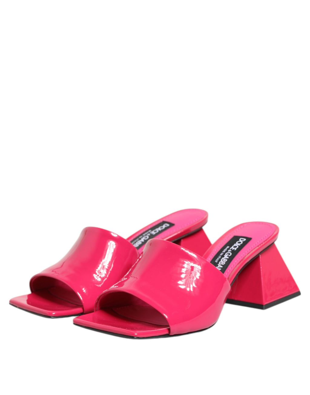 Dolce & Gabbana Rosa Open Toe Block Heel Mules Sandals Shoes