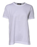 Dolce & Gabbana Weißes T-Shirt mit Rundhalsausschnitt aus Baumwolle Goodluck 2022