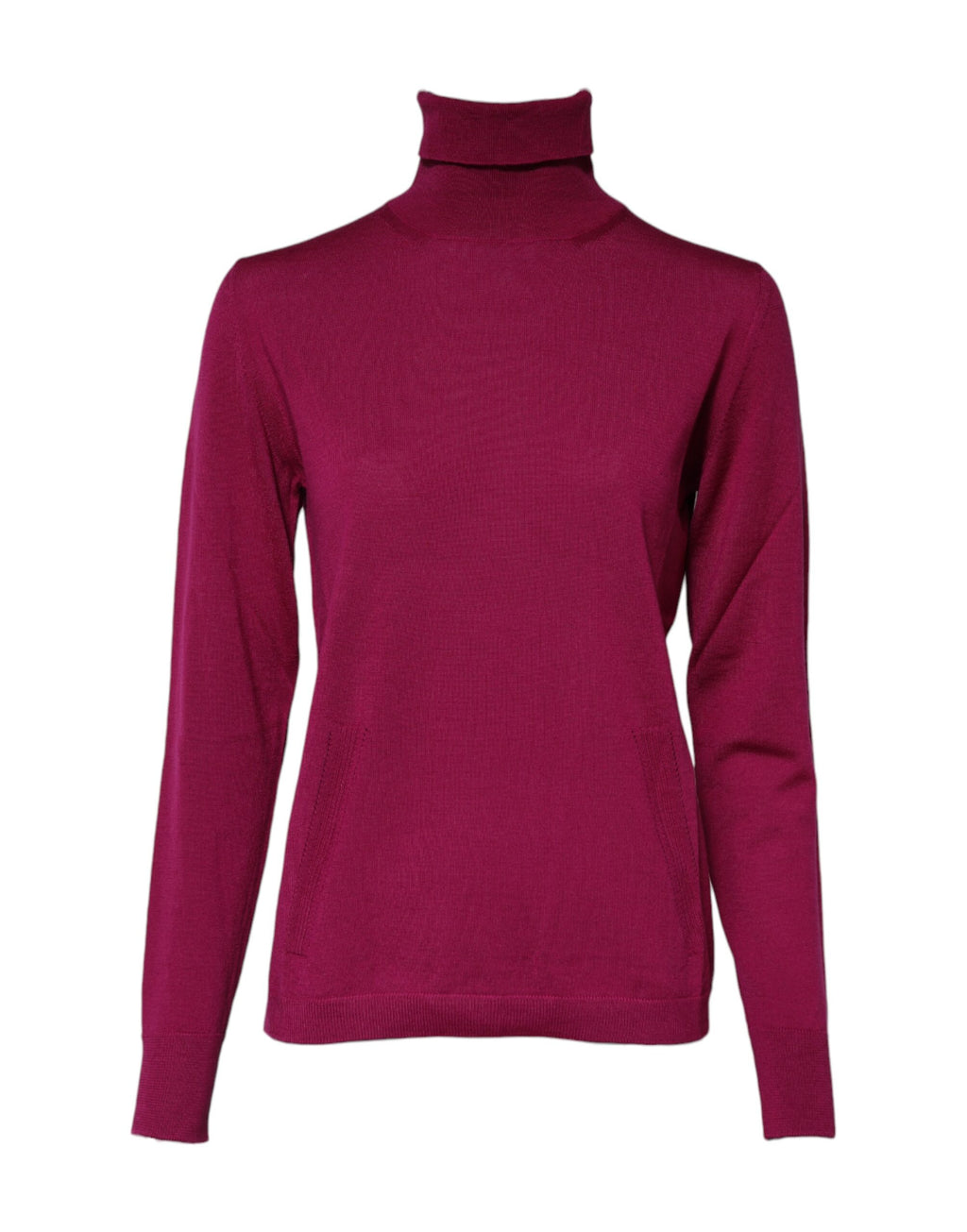 Dolce & Gabbana Fuchsia Wool Long Sleeve Turtleneck Sweater