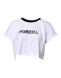 Dolce & Gabbana Weißes Baumwoll-T-Shirt mit Rundhalsausschnitt und Cropped Top