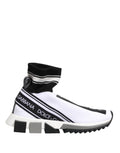Dolce & Gabbana White Black Sorrento Sock Sneakers Shoes