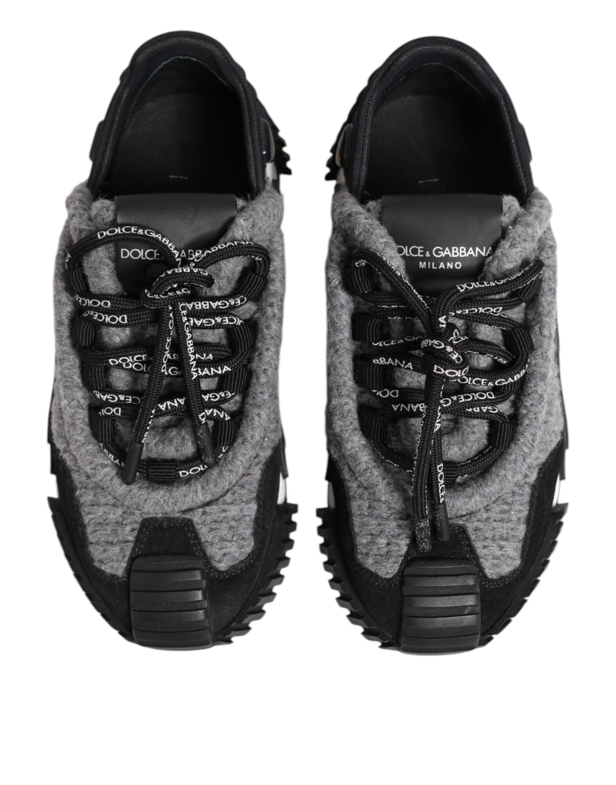 Dolce & Gabbana Black Grey NS1 Low Top Trainers Shoes