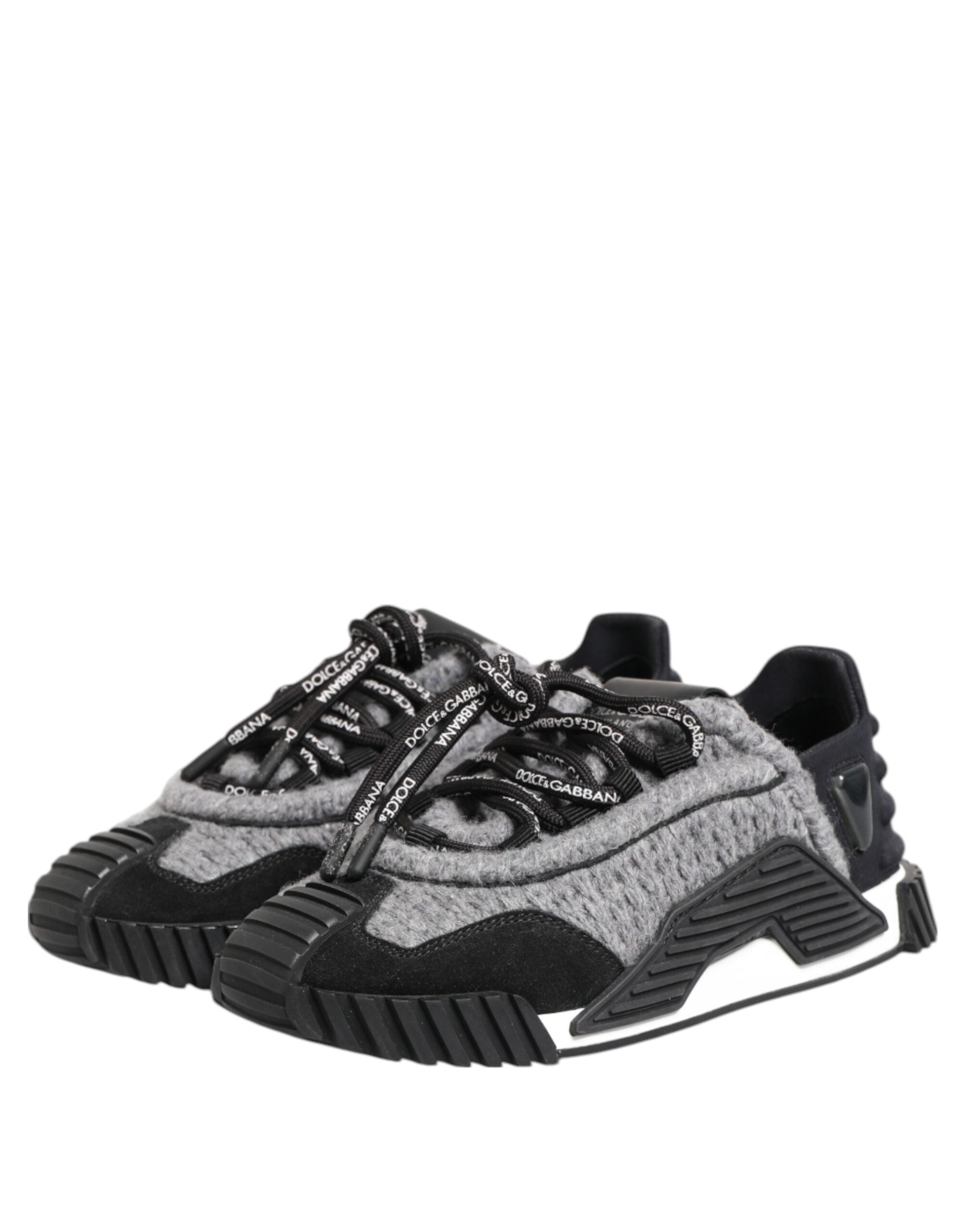 Dolce & Gabbana Black Grey NS1 Low Top Trainers Shoes