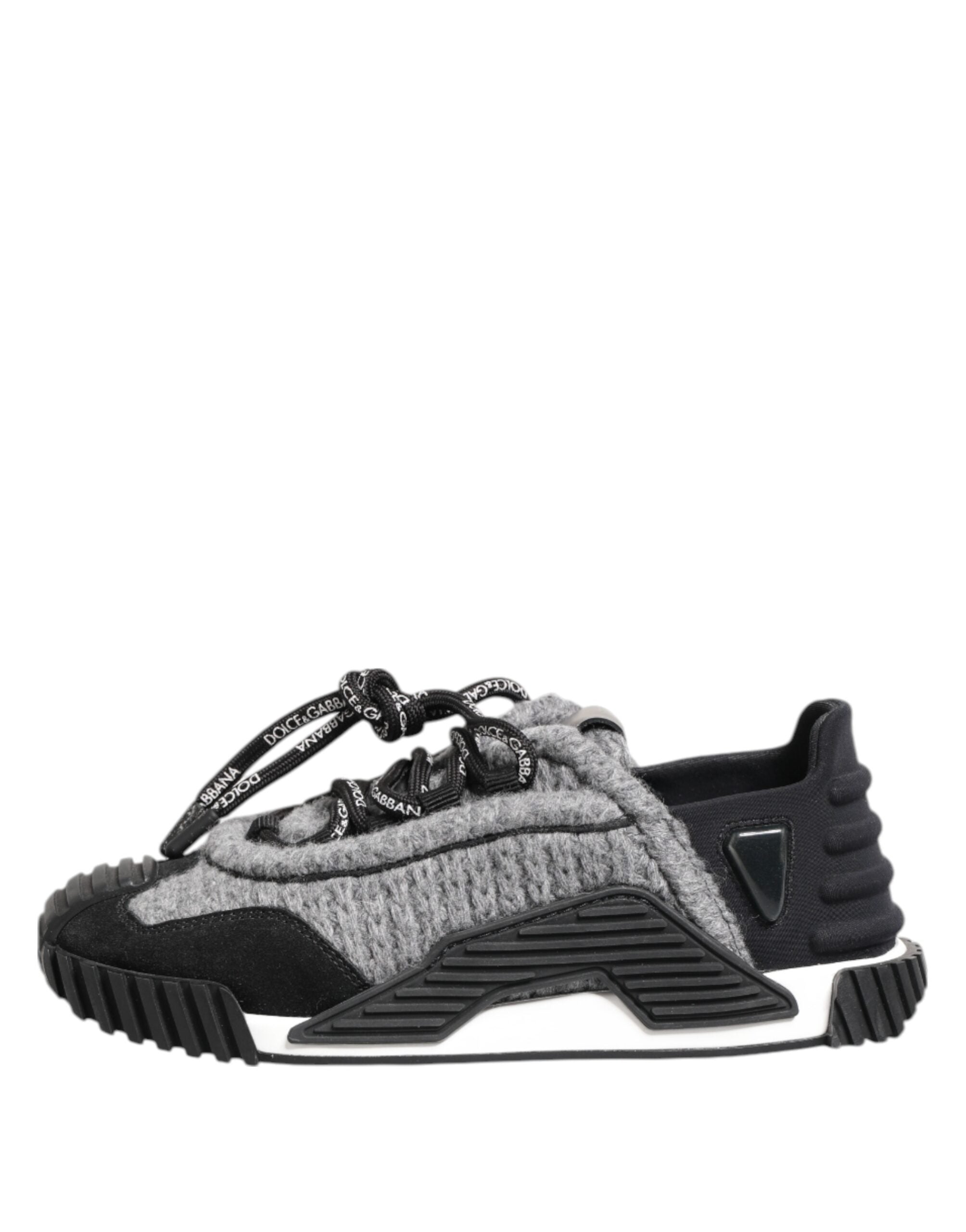 Dolce & Gabbana Black Grey NS1 Low Top Trainers Shoes