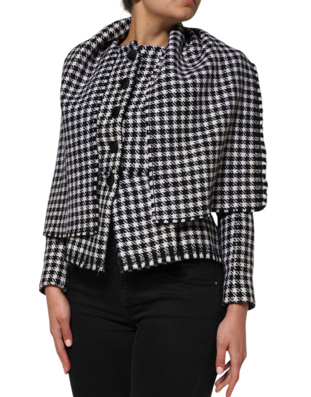 Dolce & Gabbana Multicolored Monochromatic Patterned Wool Jacket