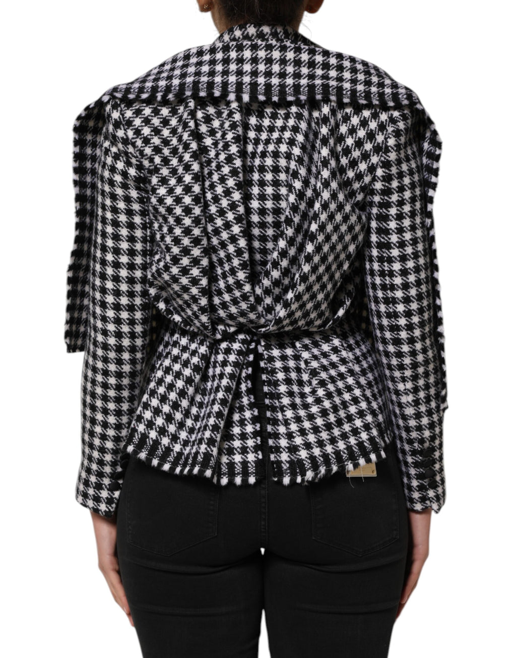 Dolce & Gabbana Multicolored Monochromatic Patterned Wool Jacket