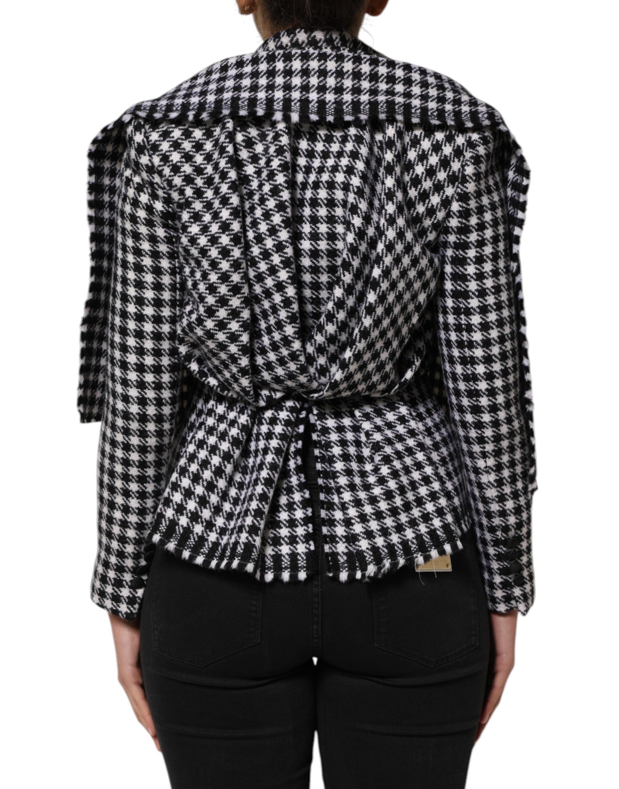 Dolce & Gabbana Multicolored Monochromatic Patterned Wool Jacket
