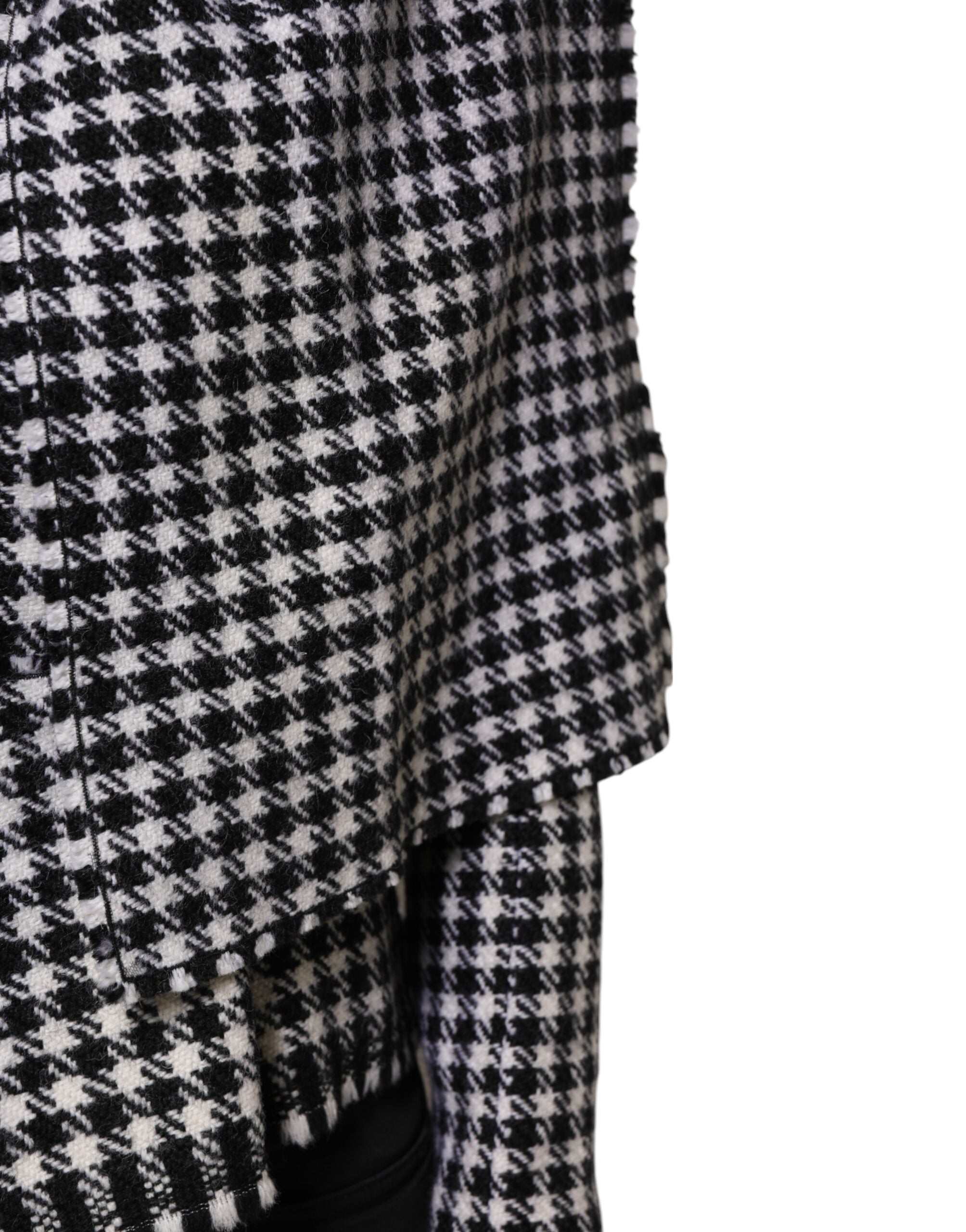 Dolce & Gabbana Multicolored Monochromatic Patterned Wool Jacket