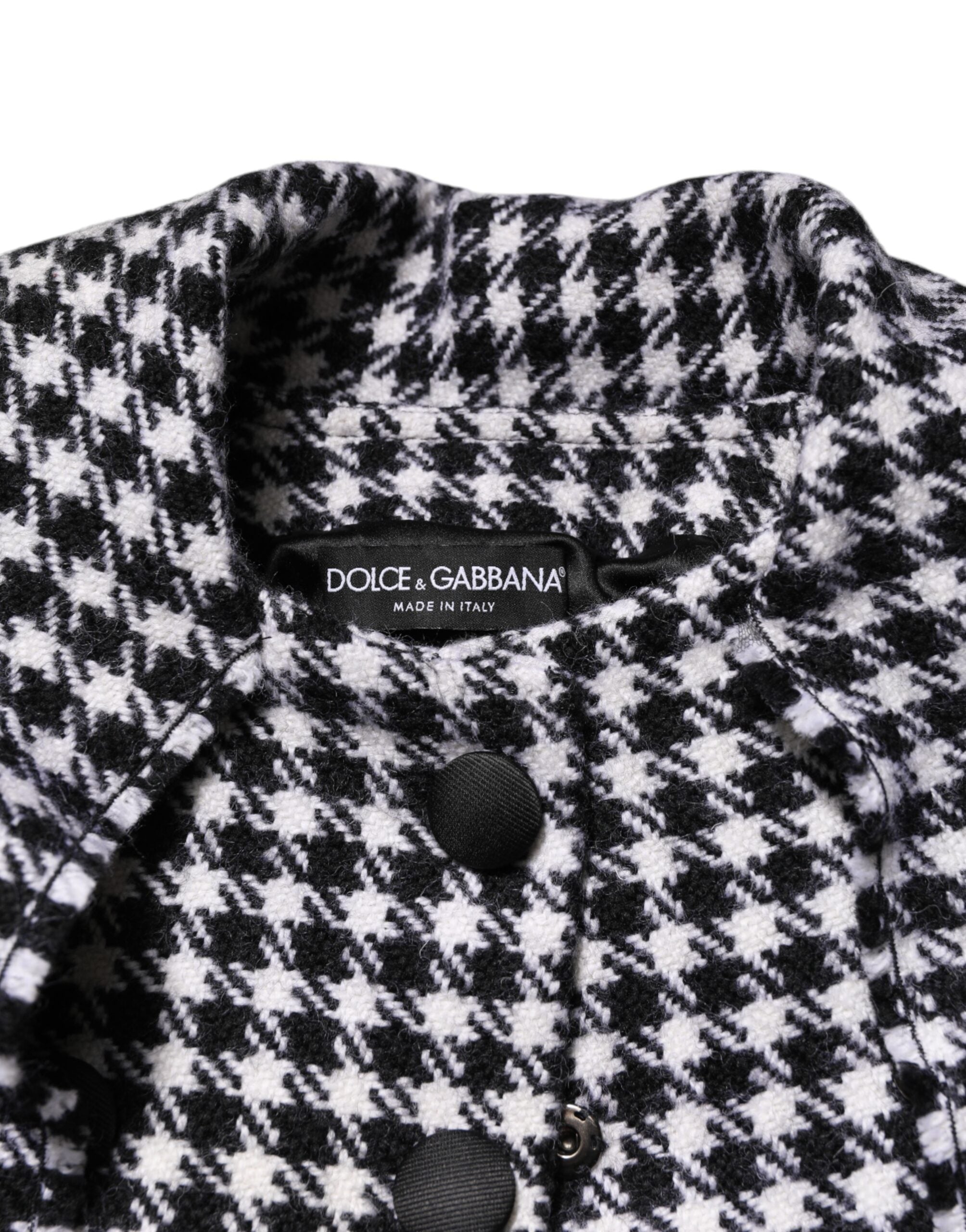 Dolce & Gabbana Multicolored Monochromatic Patterned Wool Jacket