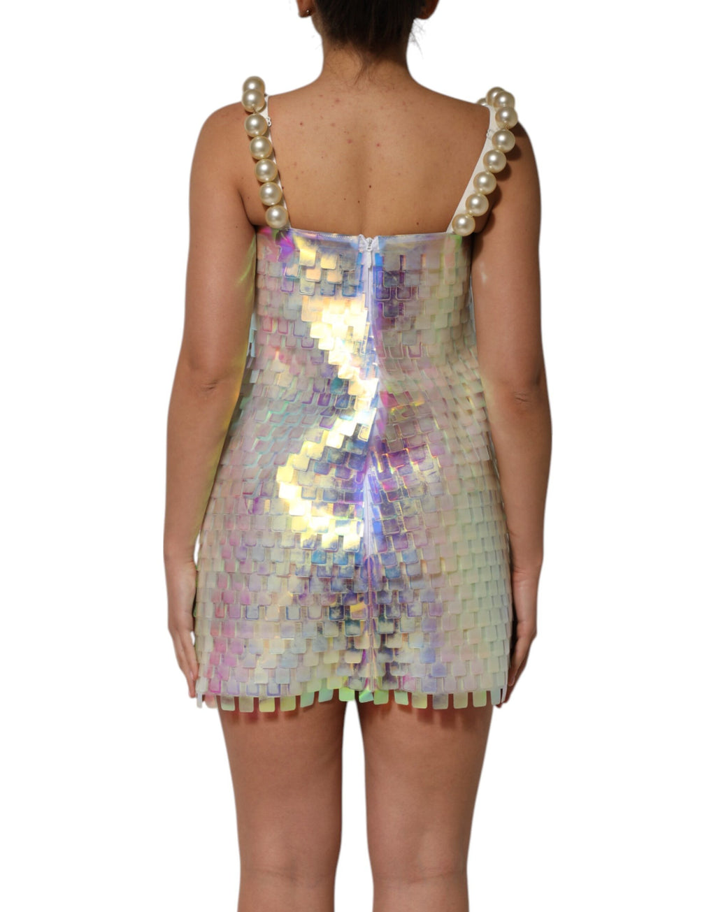 Dolce & Gabbana Multicolor Sequin Hologram Mini Dress
