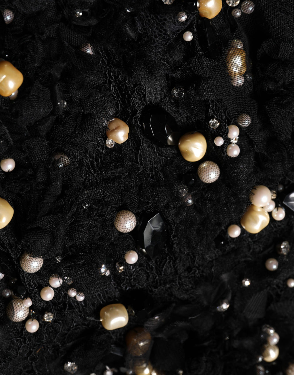 Dolce & Gabbana Black Viscose Shift Dress with Embellishment