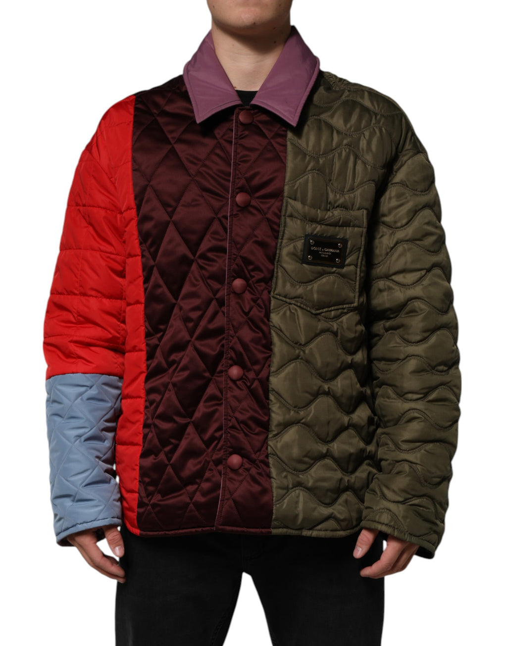 Dolce & Gabbana Multicolor Patchwork Quilted Polyester Jacket