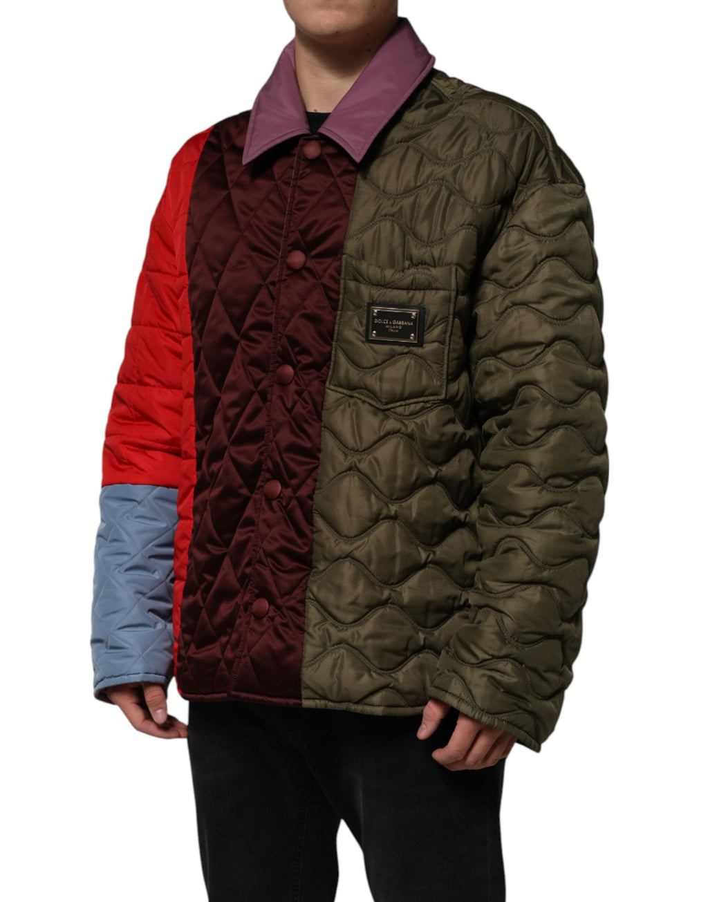 Dolce & Gabbana Multicolor Patchwork Quilted Polyester Jacket