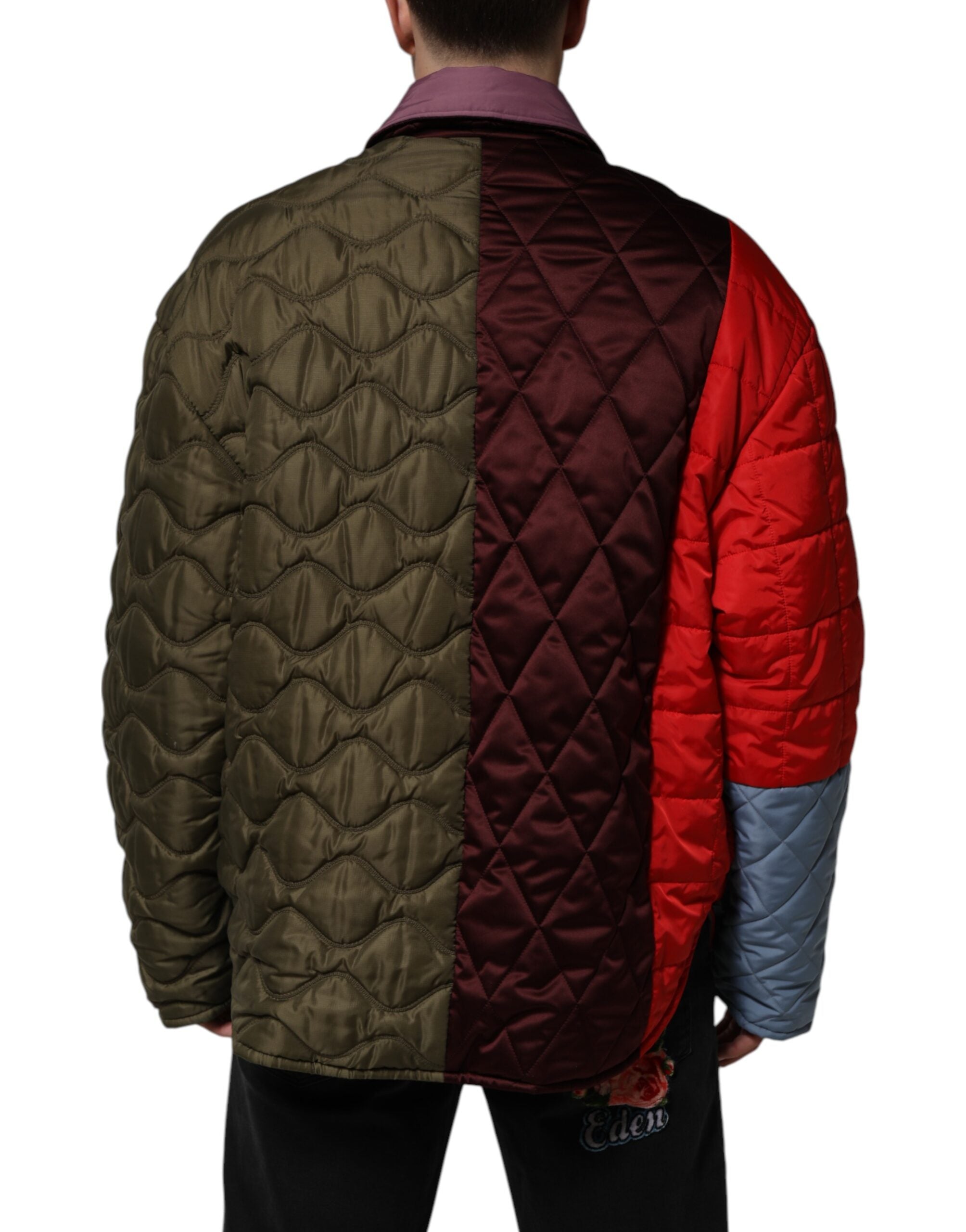 Dolce & Gabbana Multicolor Patchwork Quilted Polyester Jacket