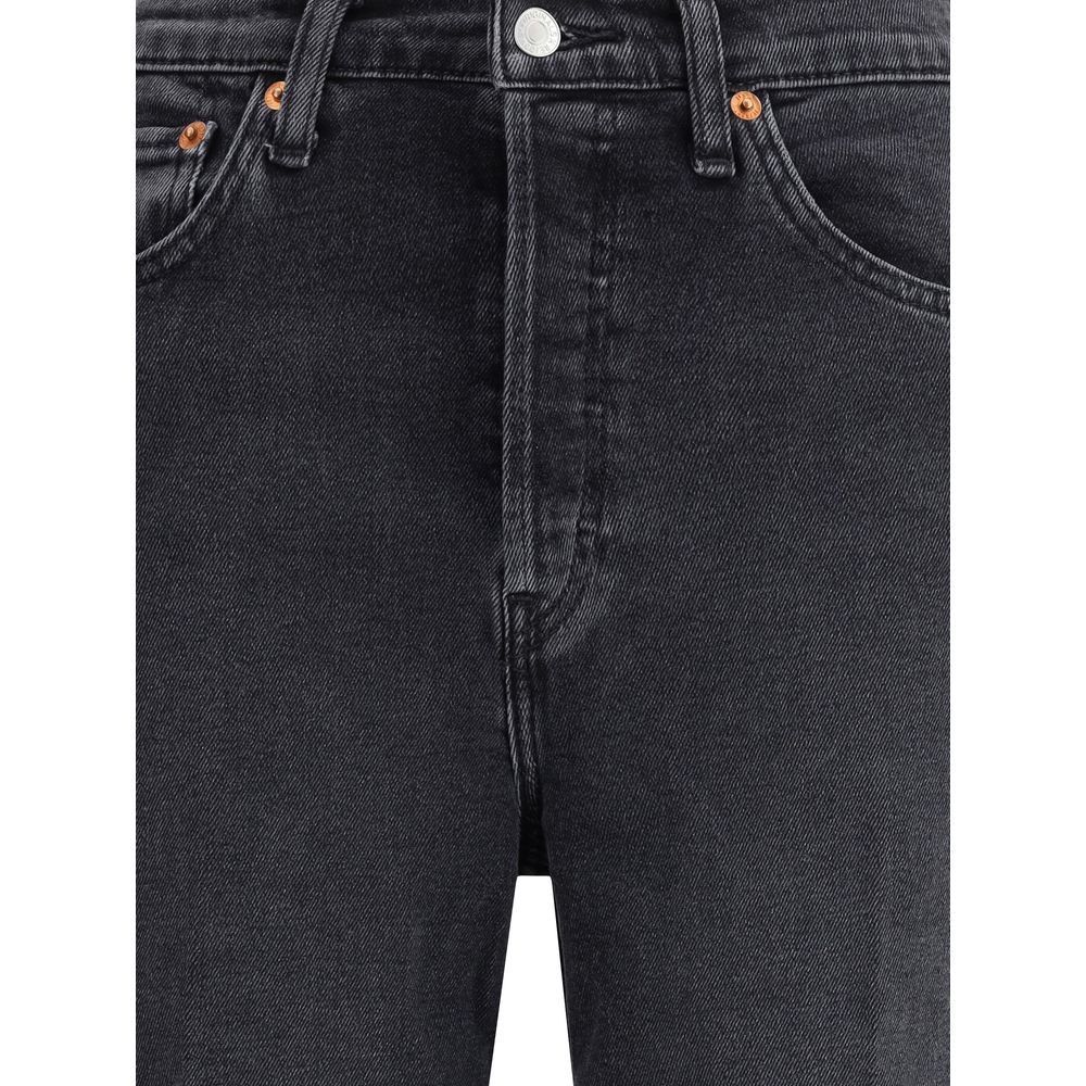 RE/DONE Schwarze Baumwolljeans Denim