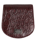 Dolce & Gabbana Burgundy Exotic Skin Coin Condom Case Holder Pouch Wallet