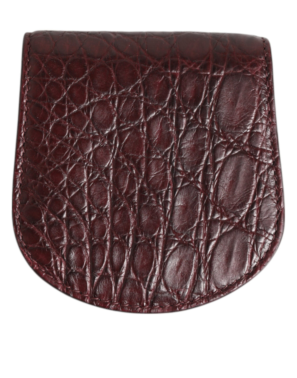Dolce & Gabbana Burgundy Exotic Skin Coin Condom Case Holder Pouch Wallet
