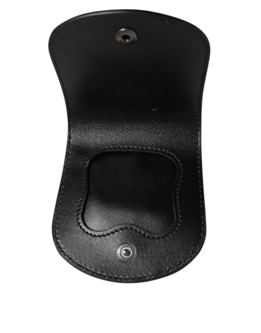 Dolce & Gabbana Black Exotic Skin Coin Condom Case Holder Pouch Wallet