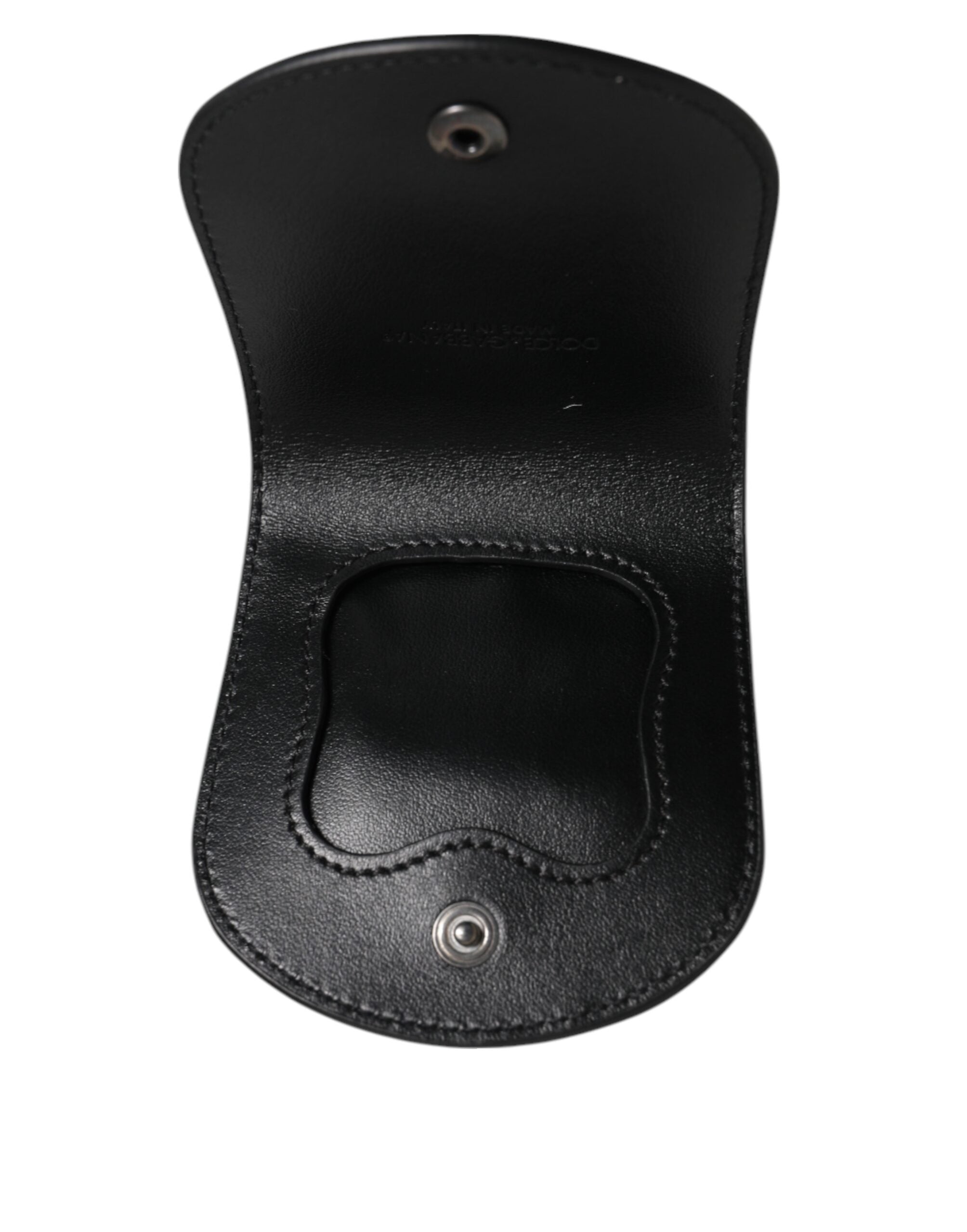 Dolce & Gabbana Black Exotic Skin Coin Condom Case Holder Pouch Wallet