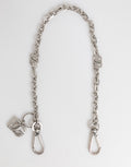 Dolce & Gabbana Silver-Tone Brass DG Logo Detailing Chain Men's Necklace
