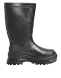 Dolce & Gabbana Metallic Schwarz Pull On Regen Stiefel Männer Schuhe
