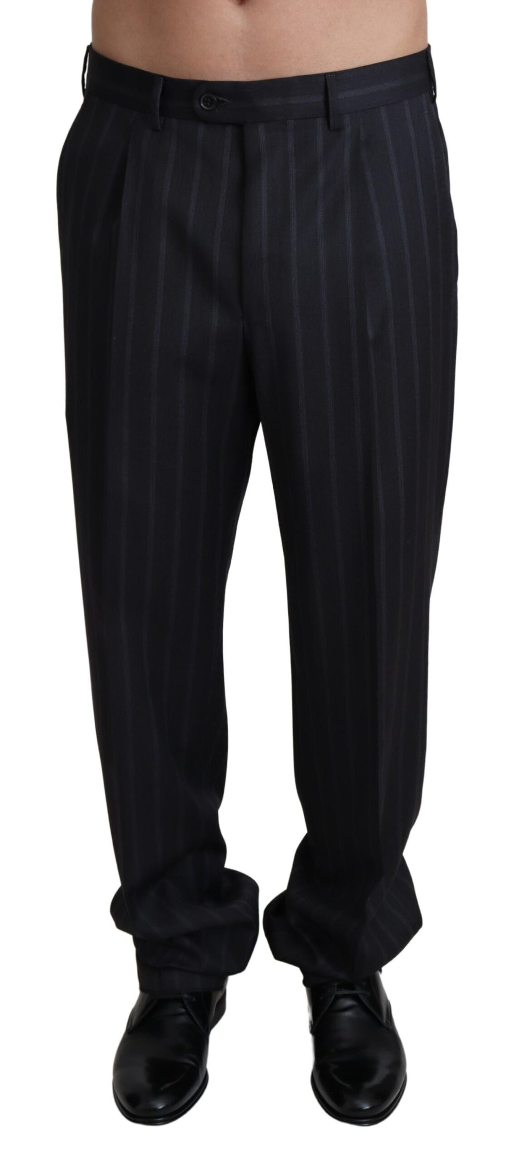 Dolce & Gabbana Graue formelle Hose aus Wollmischung Hose