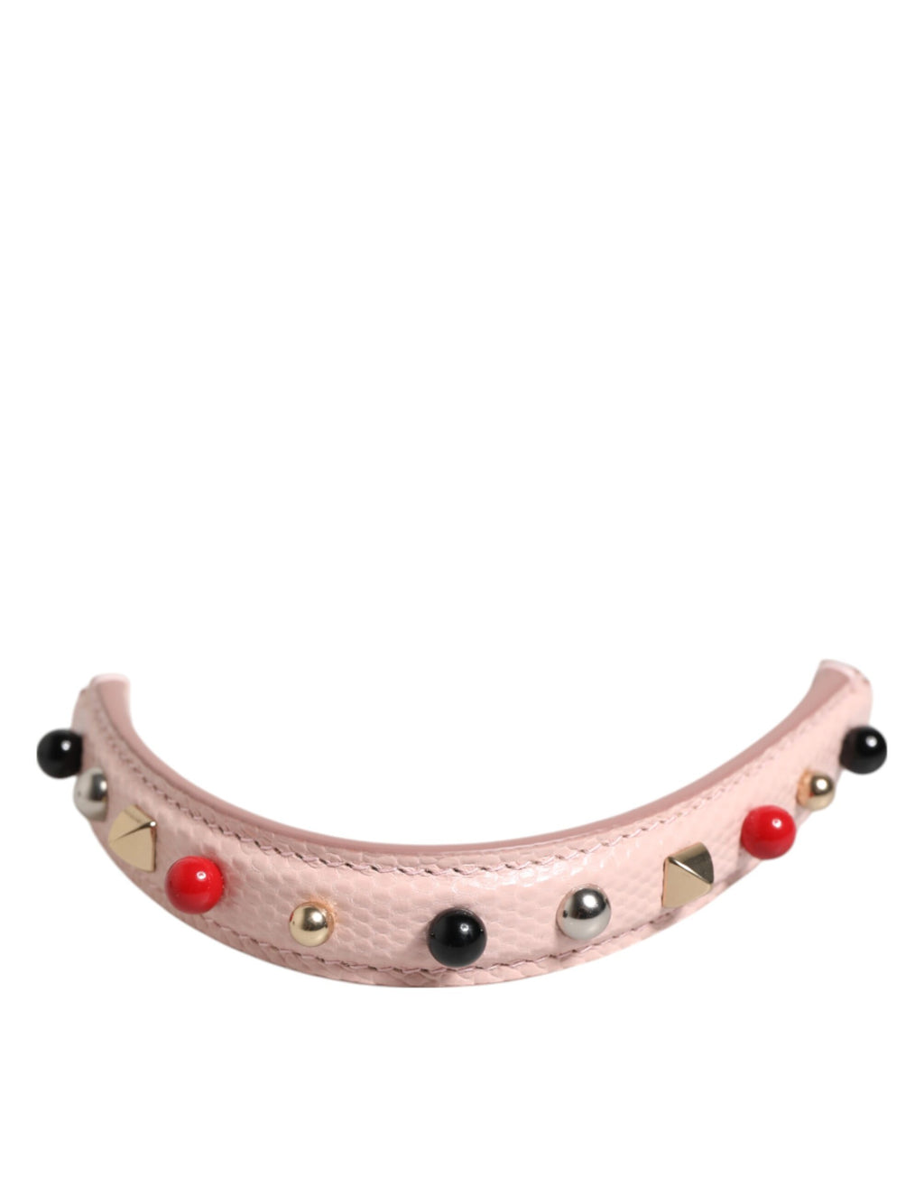 Dolce & Gabbana Light Pink Embellished Leather Top Handle and Shoulder Bag