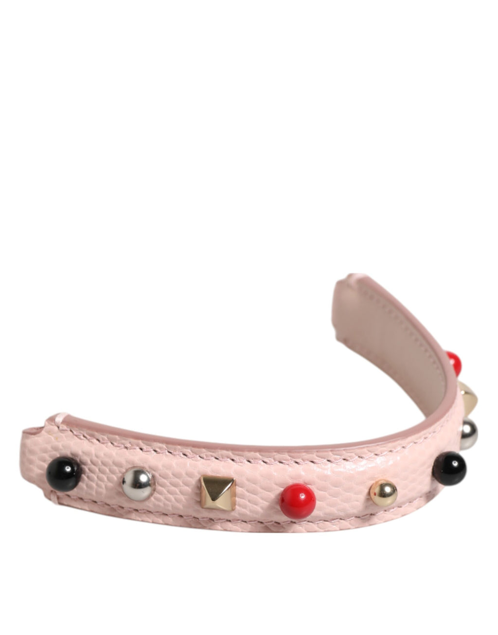 Dolce & Gabbana Light Pink Embellished Leather Top Handle and Shoulder Bag