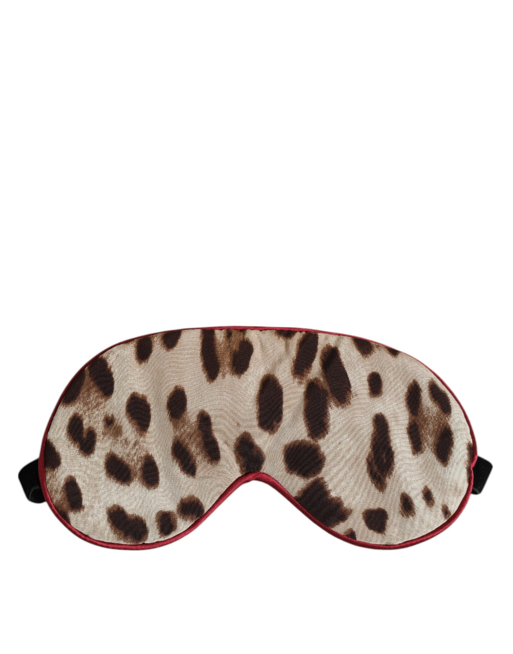 Dolce & Gabbana Brown Leopard Print Silk Women's Accessory Sleep Eye Mask