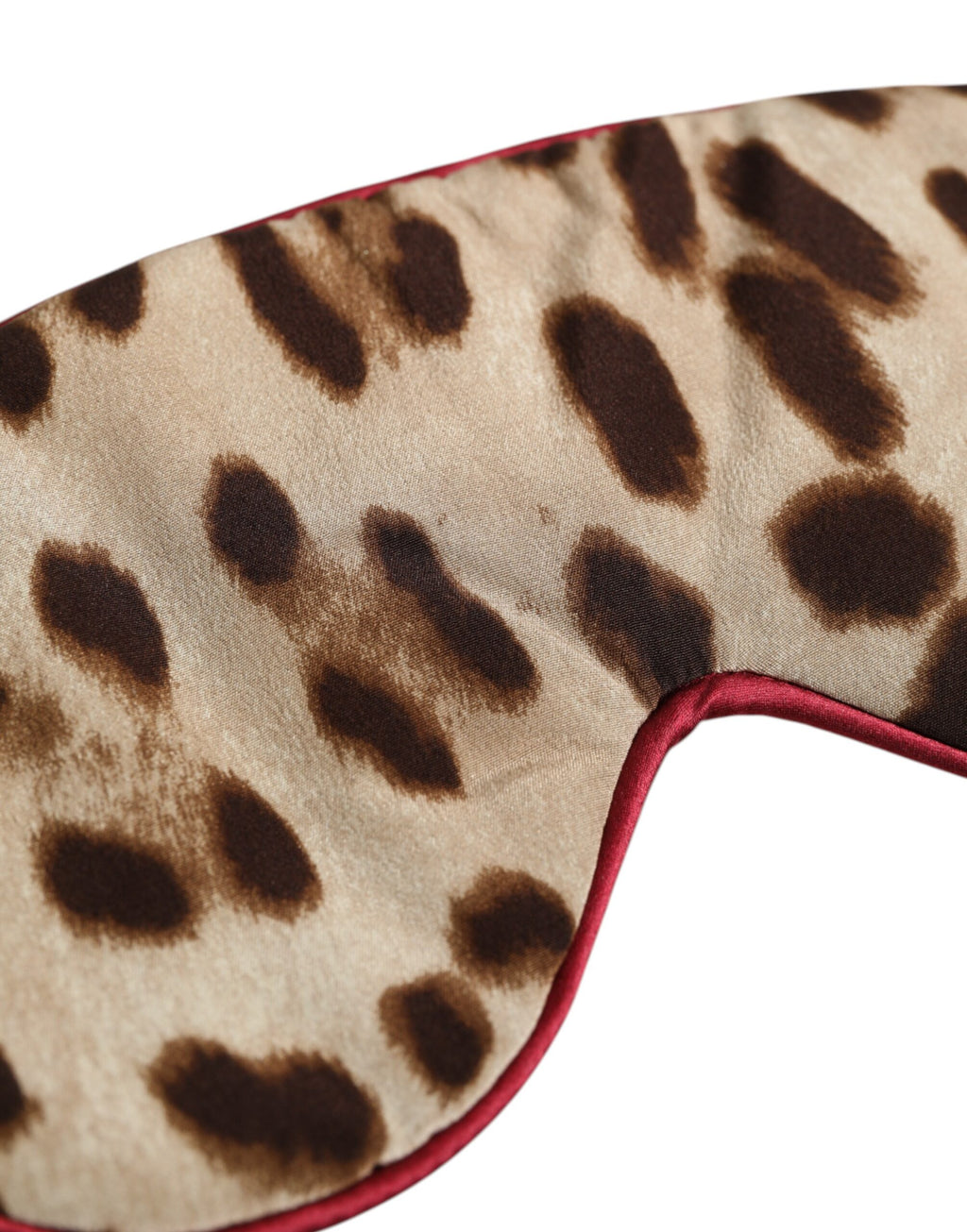 Dolce & Gabbana Brown Leopard Print Silk Women's Accessory Sleep Eye Mask